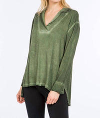 M.Rena - Cross Hatch Collared Tunic