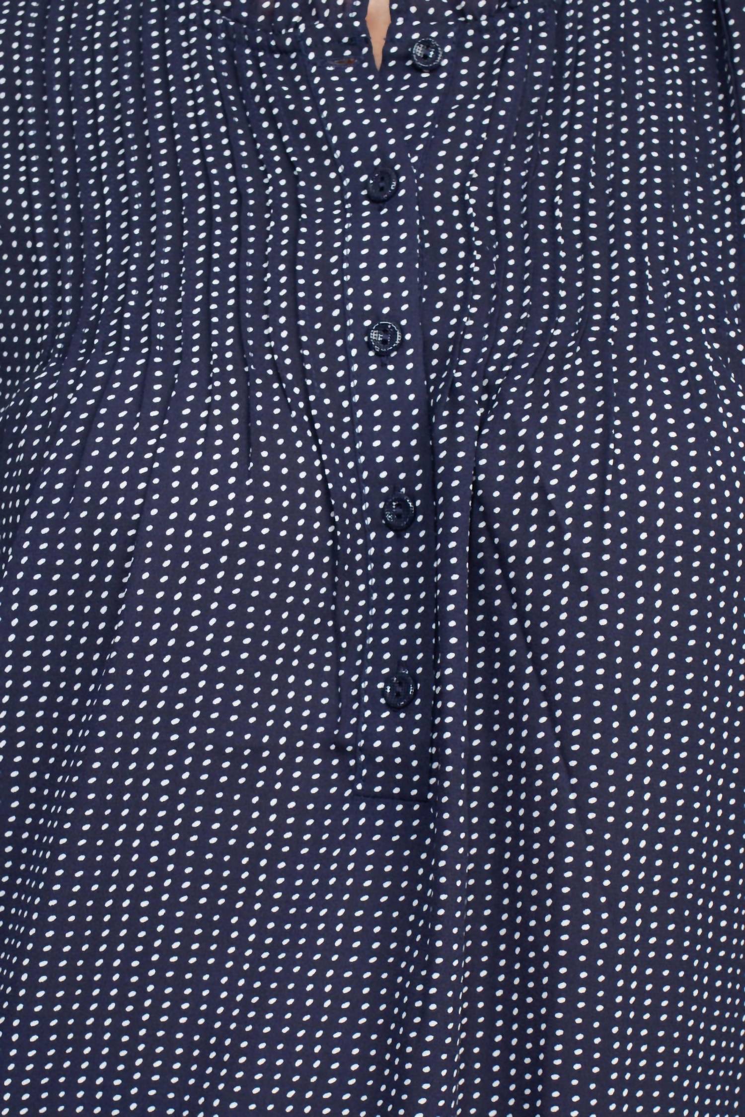 Adrianna Papell - Crewneck Long Sleeves Button Detail Woven Top