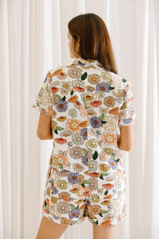 Storia - Printed Denim Romper