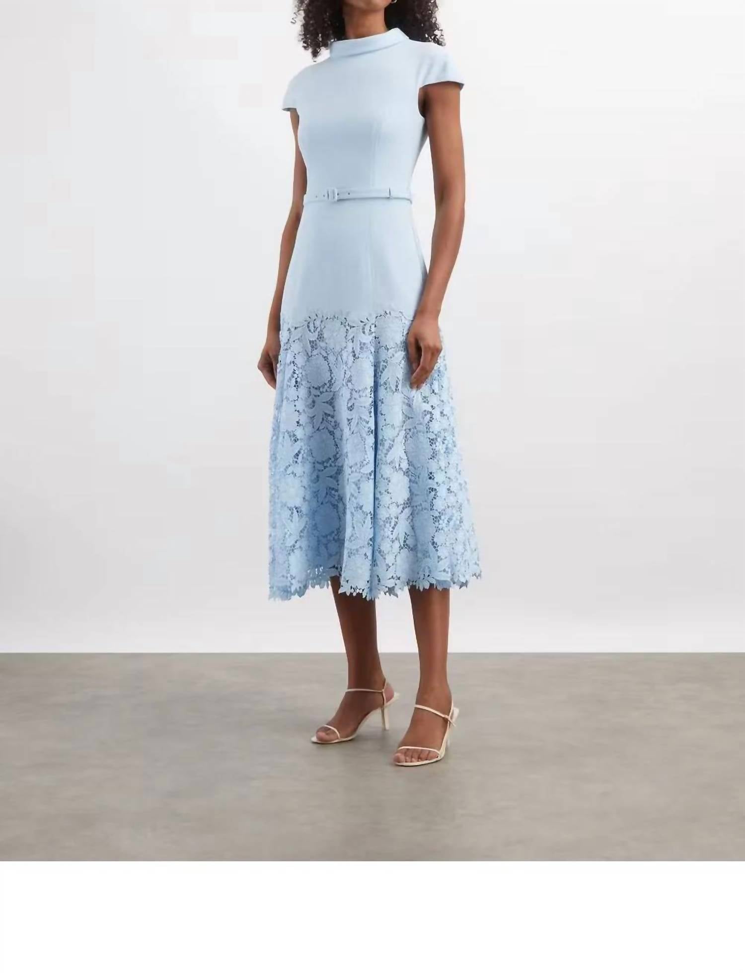 Self-Portrait - Crepe Lace Midi Dress