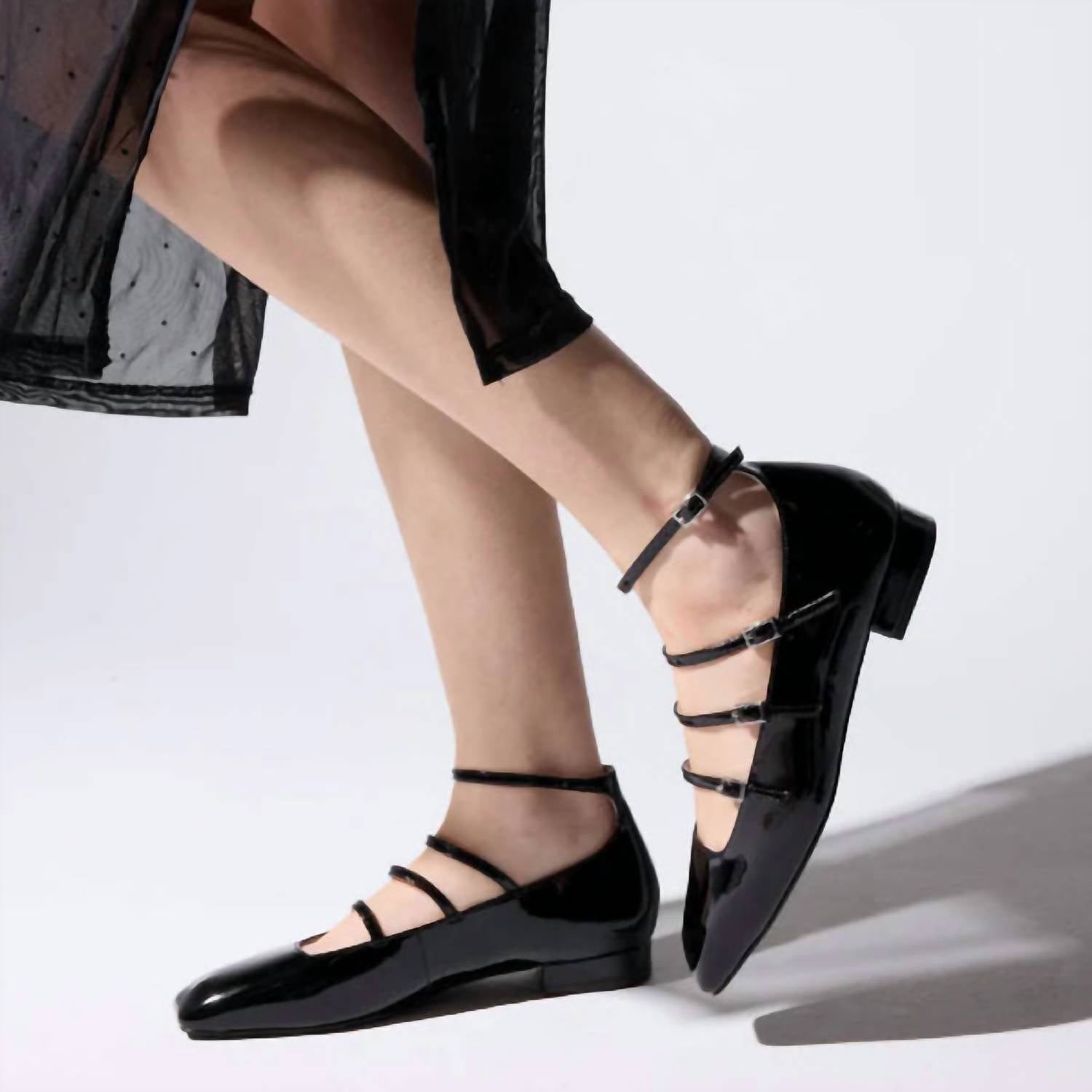 Yosi Samra - Women's Aurora Patent Leather Ballet Shoes