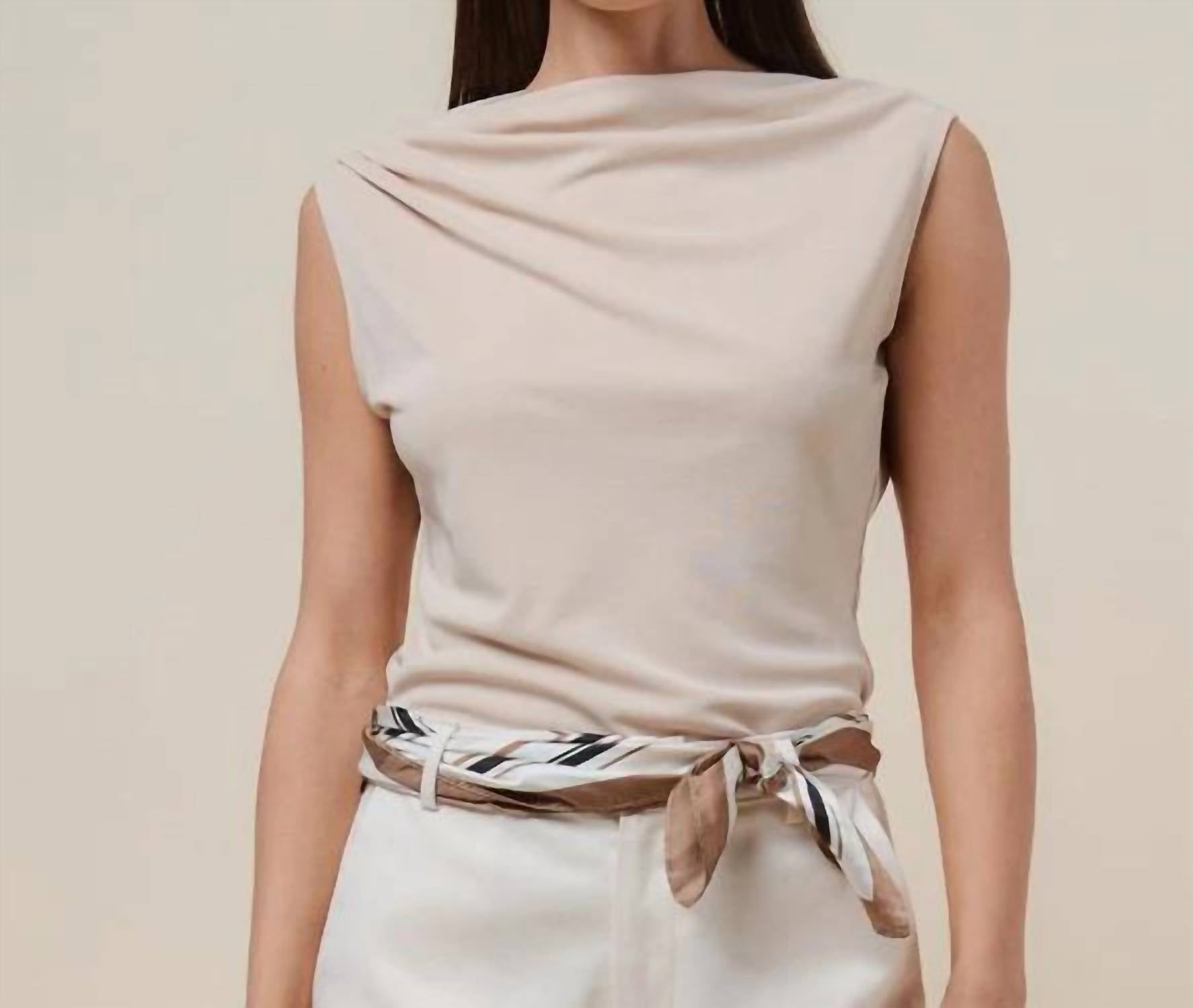 Able - Cowl Neck Jersey Top