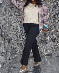 -Bl^Nk- - Alina Embellished Zip Jacket - Plus