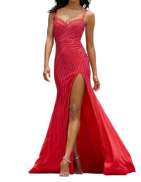 Sherri Hill - V-neck Dazzling Prom