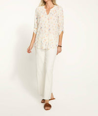 Fdj - Smocked 3/4 Sleeve Shirt