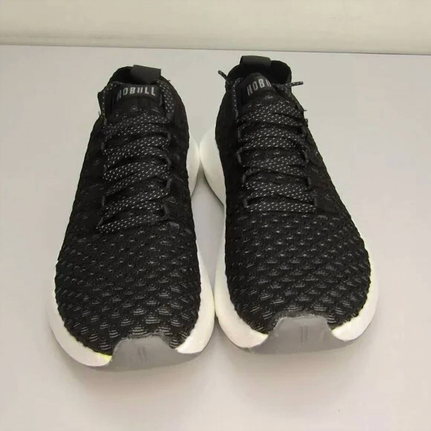 NOBULL Unisex Knit Sc Lightweight Runner Sneakers in black white - men's shoe - alternate view