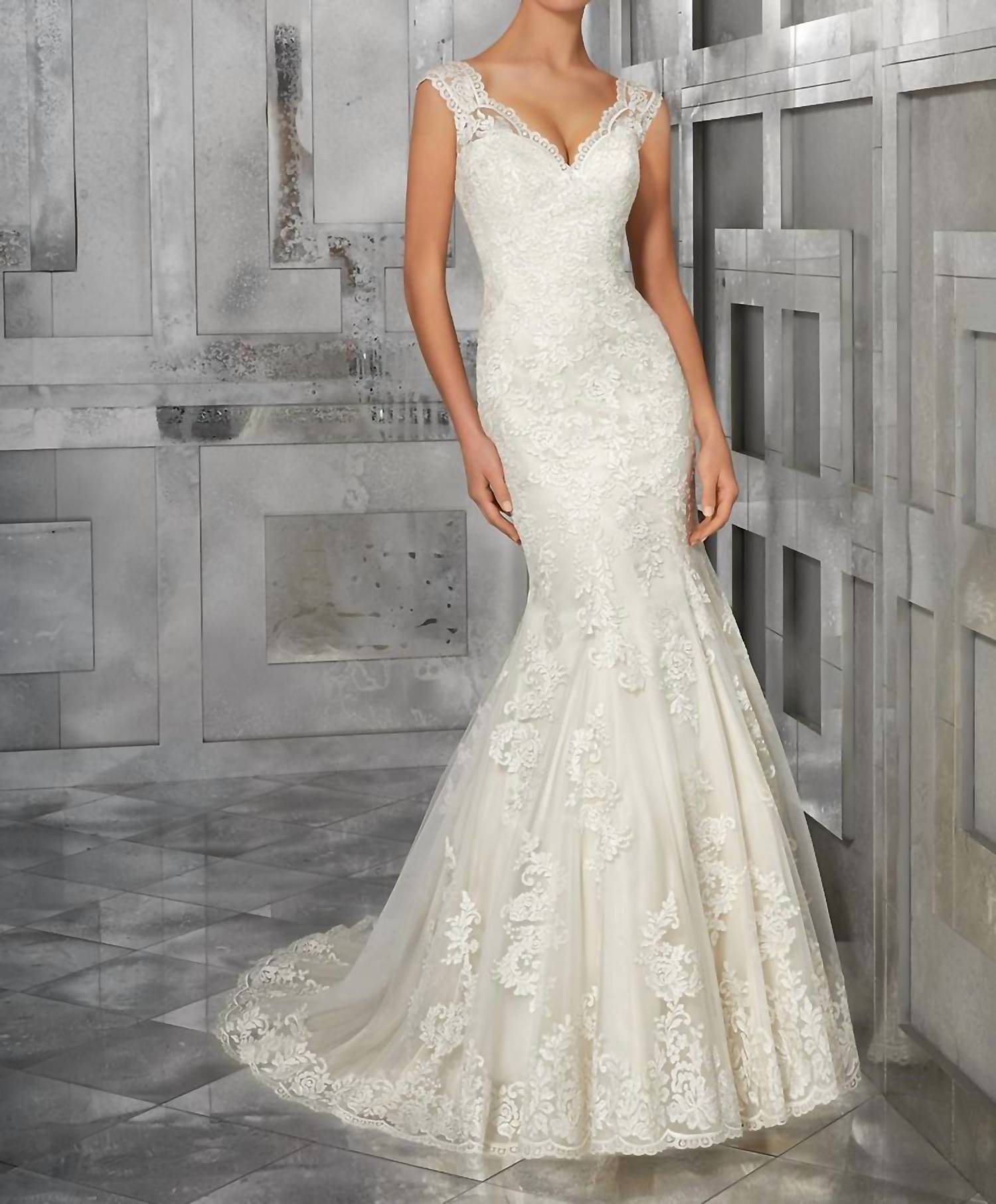 Morilee - Monet Frosted Embroidered Dress