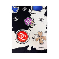 Chanel - Pre-loved Silk Clover Scarf