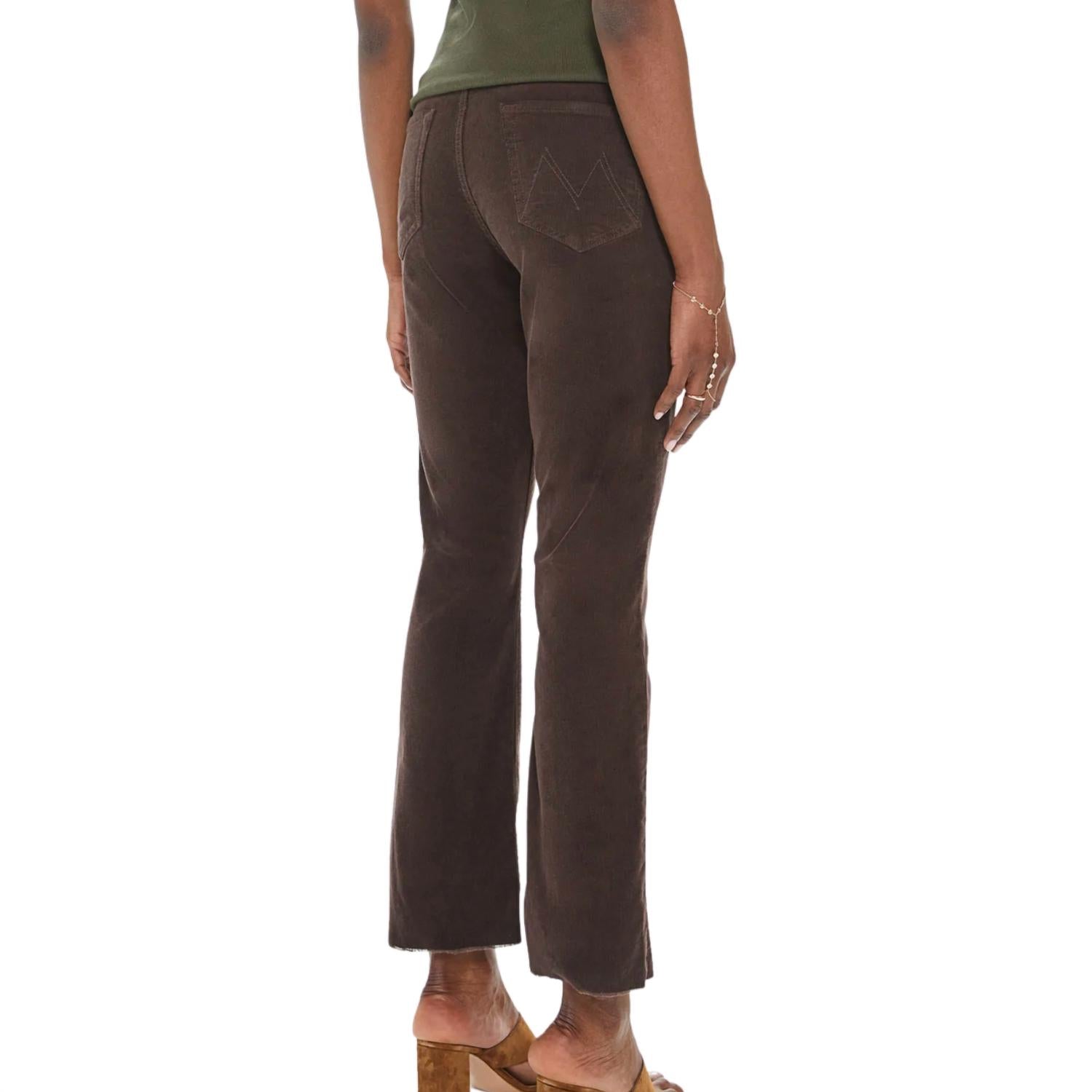 Mother Hustler Ankle Fray Jeans in ole mole - women's pants - alternate view