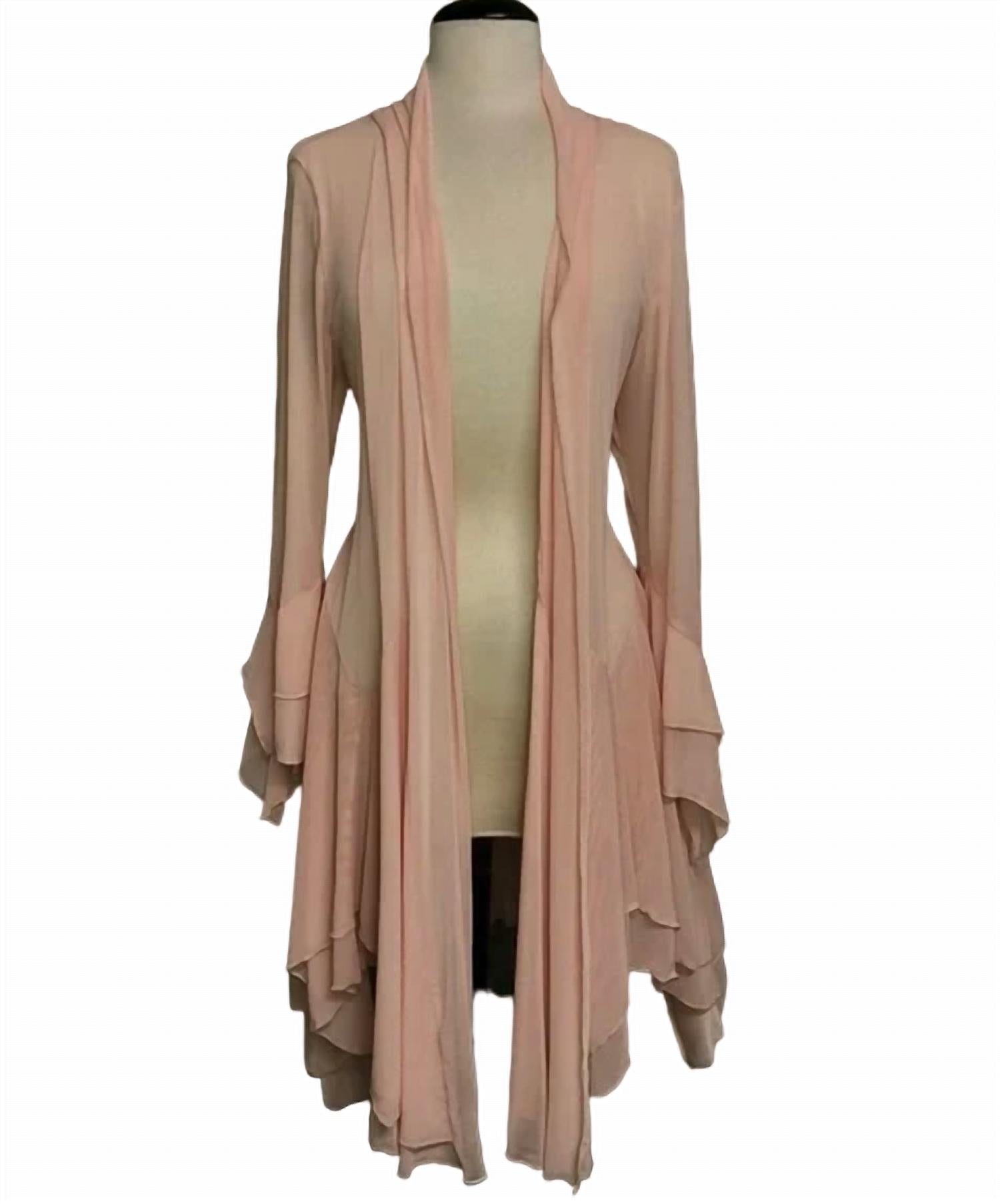 MESH TIERED CARDIGAN DUSTER