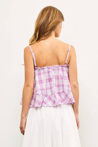 Mustard Seed - Letti Ruffle Edge Tie Front Cami Top