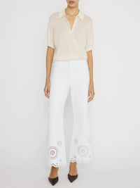 Frame - The Eyelet Wide Flare Pant