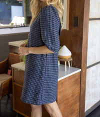 Voy - Contrast Bow Back Detailed Shift Dress