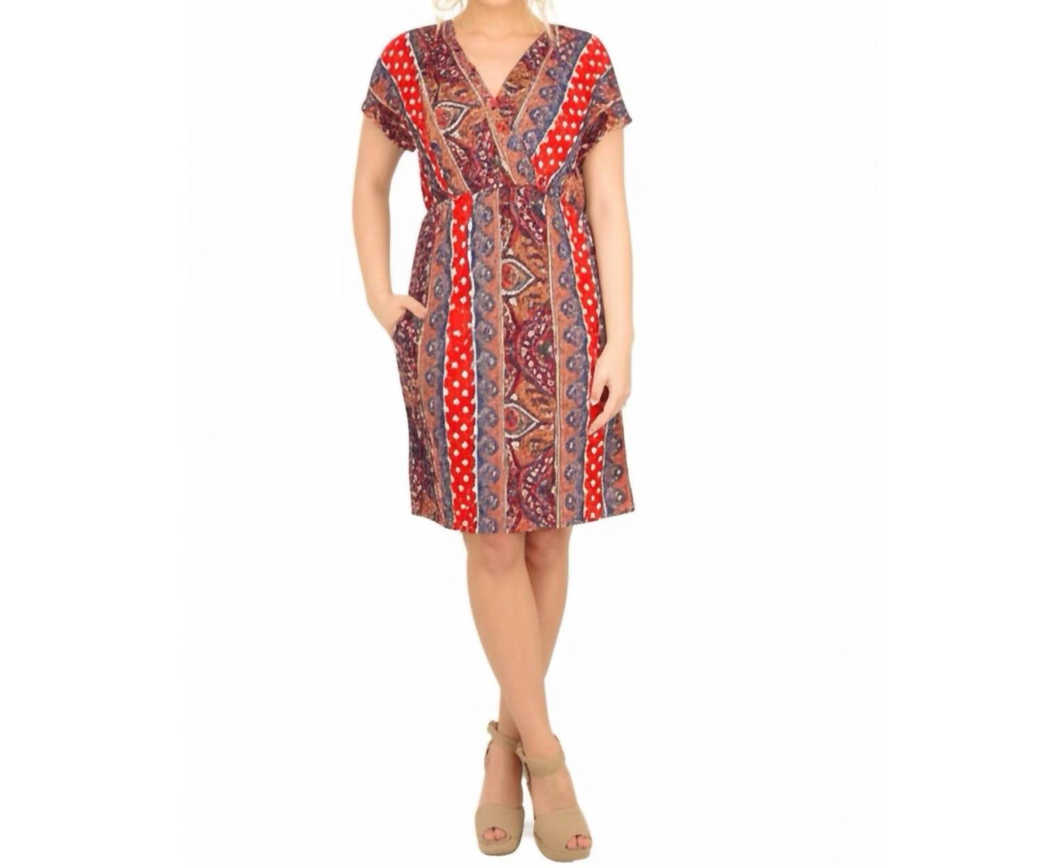 Haptics - Paisley V Neck Dress