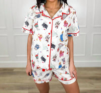 She + Sky - Sleepy Pup High-rise Cotton Pj Set