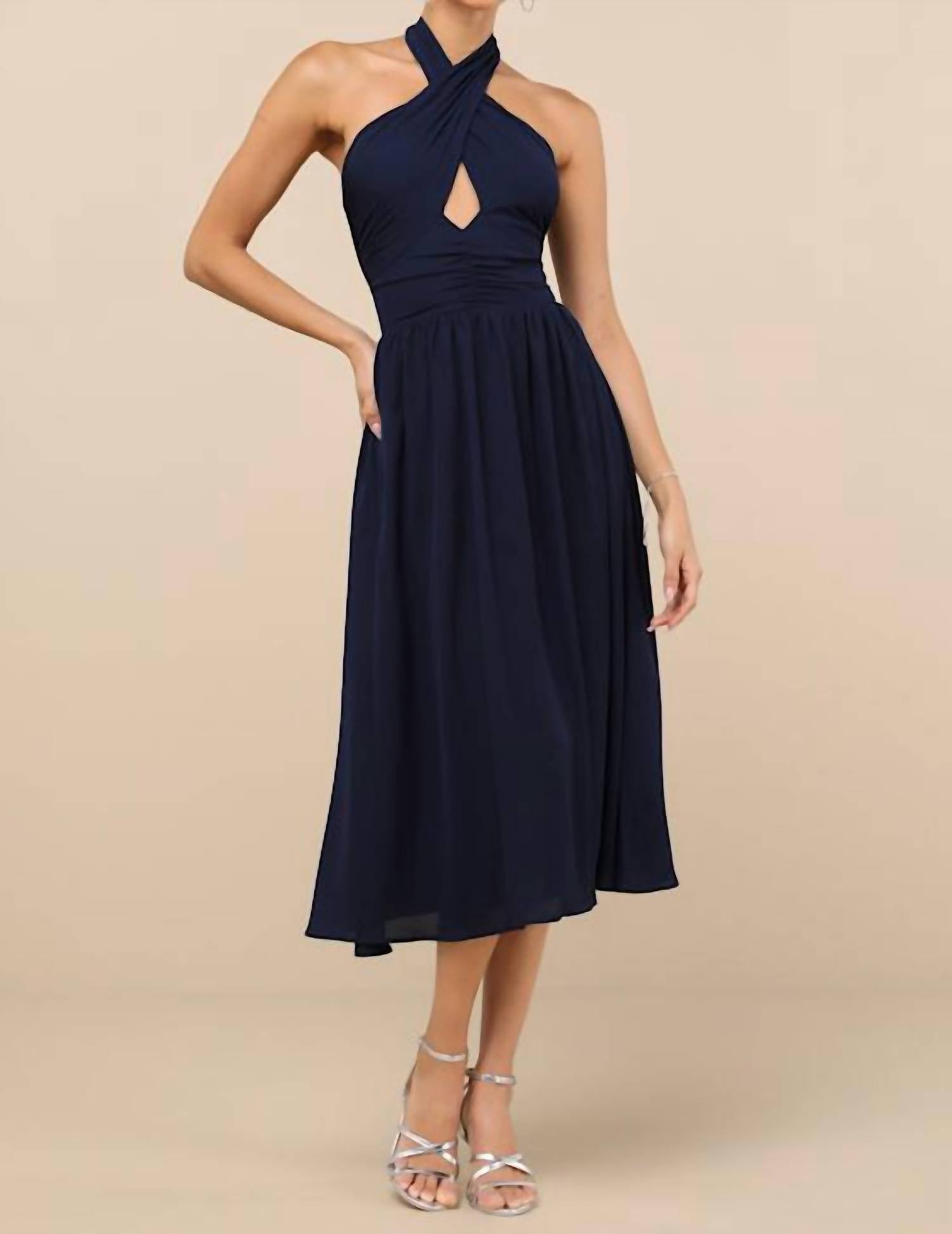 Lulus - Women's Emrah Cutout Halter Midi Dress