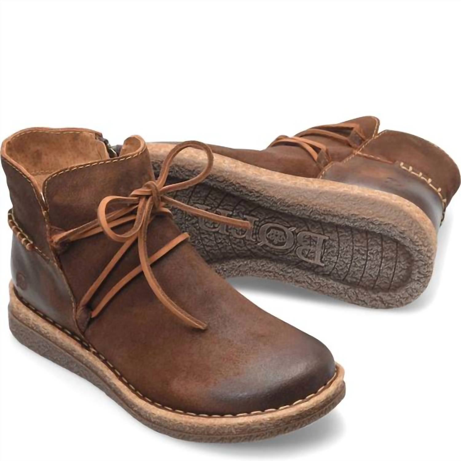 Born Women's Calyn Bootie in brown - women's shoe - detail view