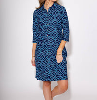 JUDE CONNALLY Susanna Dress in navy peacock - women's dress