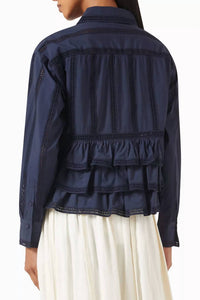 Ulla Johnson Harper Blouse in midnight - women's blouse - alternate view