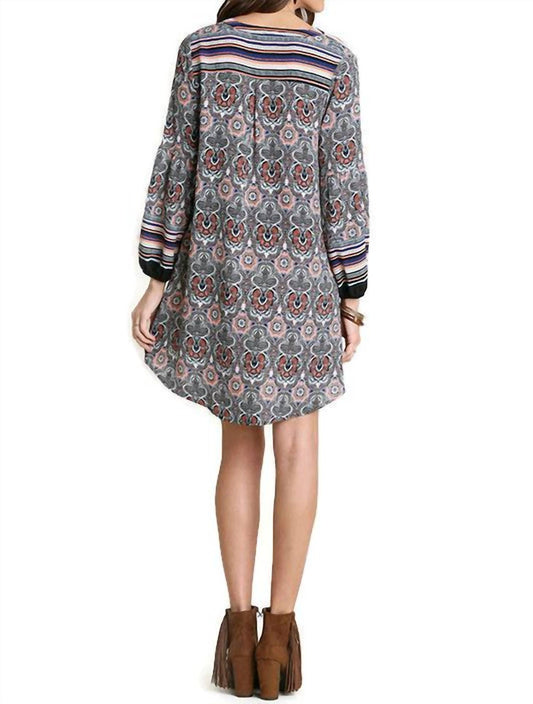 Umgee - Baby Doll Printed Dress