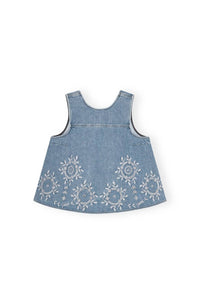 Ganni - Open-back Sleeveless Denim Top