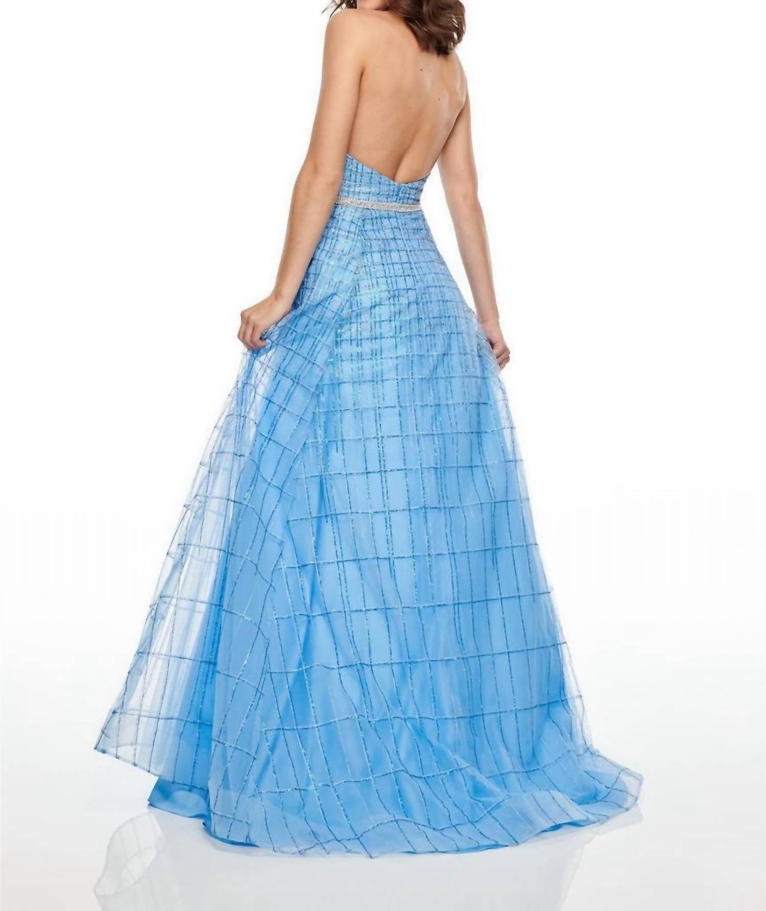 Rachel Allan - Glitter Tulle Halter Neck Prom Gown