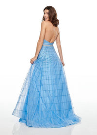 Rachel Allan - Glitter Tulle Halter Neck Prom Gown
