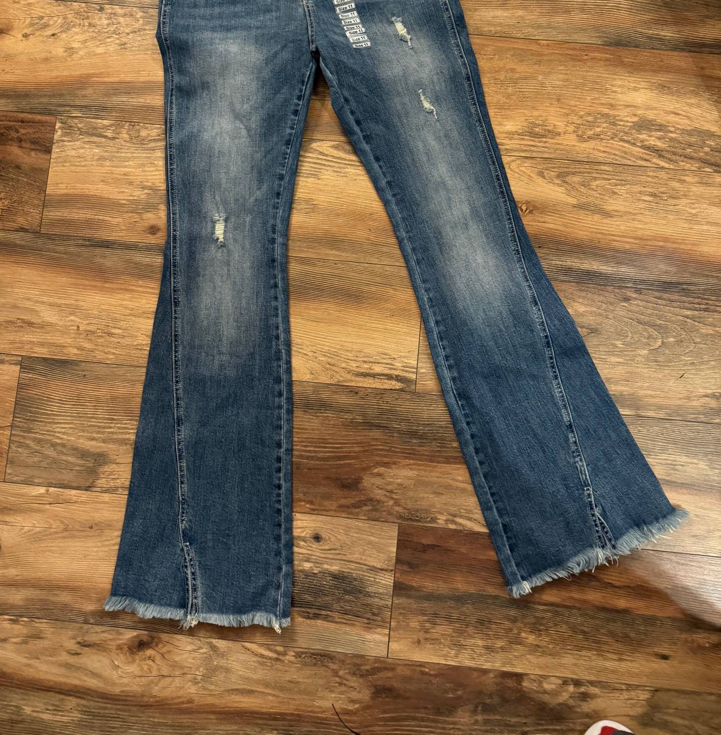 Kancan - Women's High Rise Bootcut Seam Detail Jeans