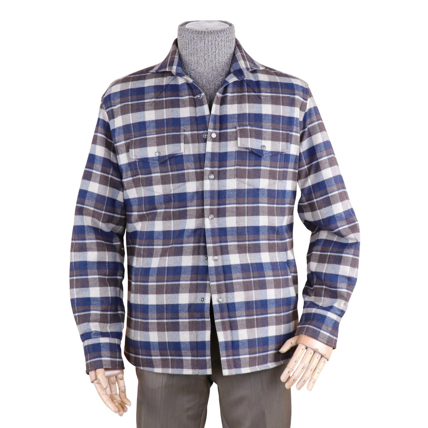 Fedeli - Men's Dylan Giacca Quilted Flannel Shirt Jacket