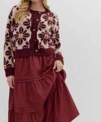 Entro - Floral Knitted Cardigan