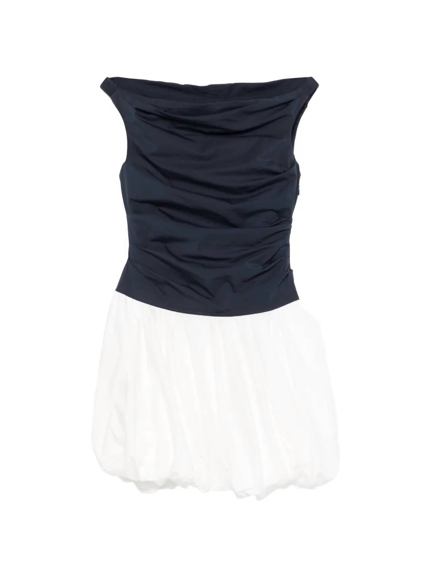 SIMKHAI Salina Bubble Mini Dress in midnight multi - women's dress - view 5