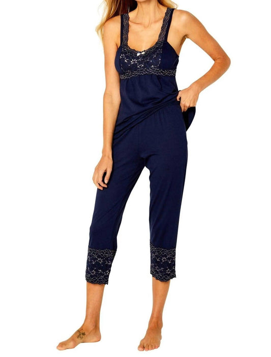Twelve Eighty Eight - Coco Tank Camisole Cropped Pant Pajama Set