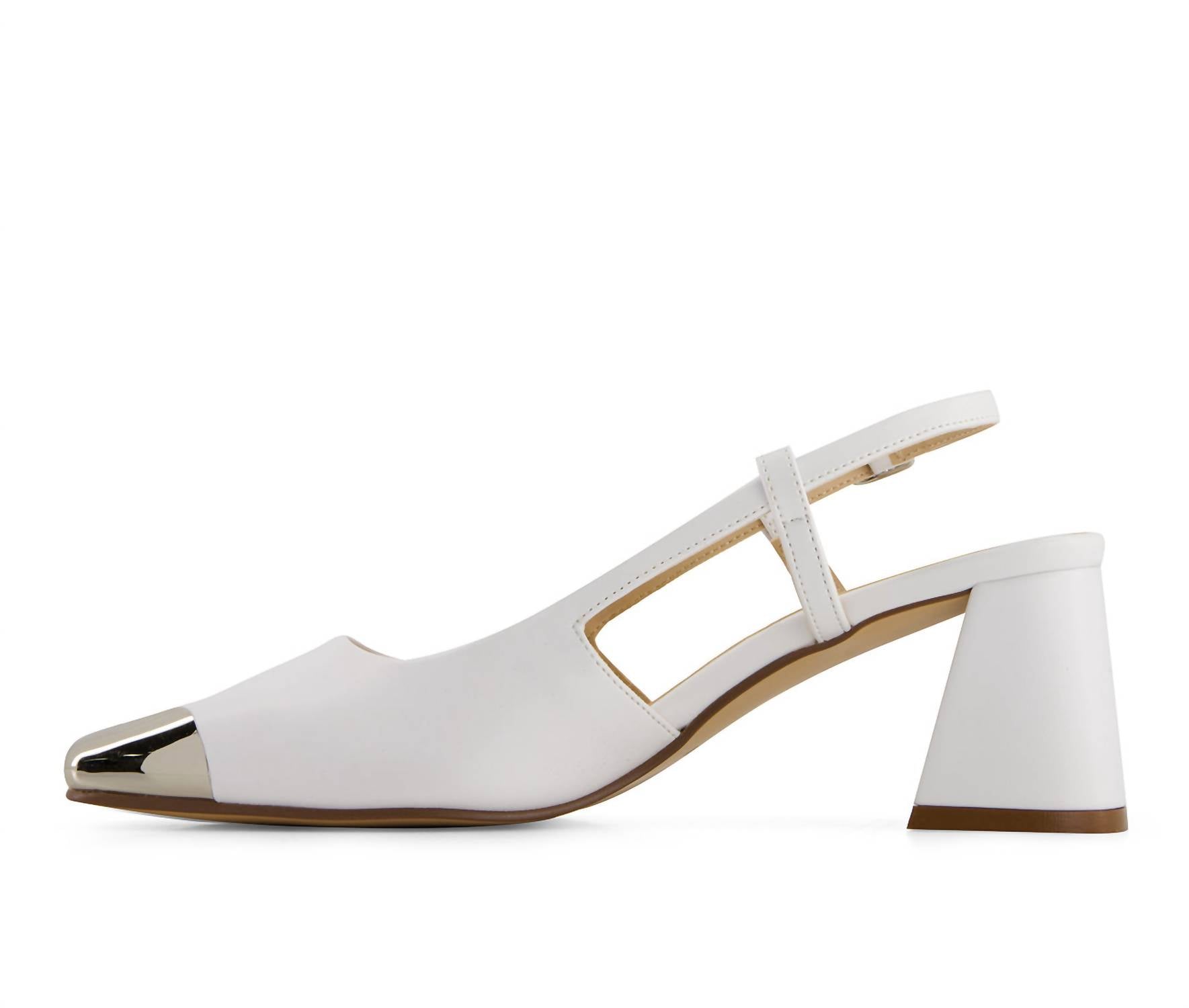 Andrea - Women's Slingback Square Toe Heels