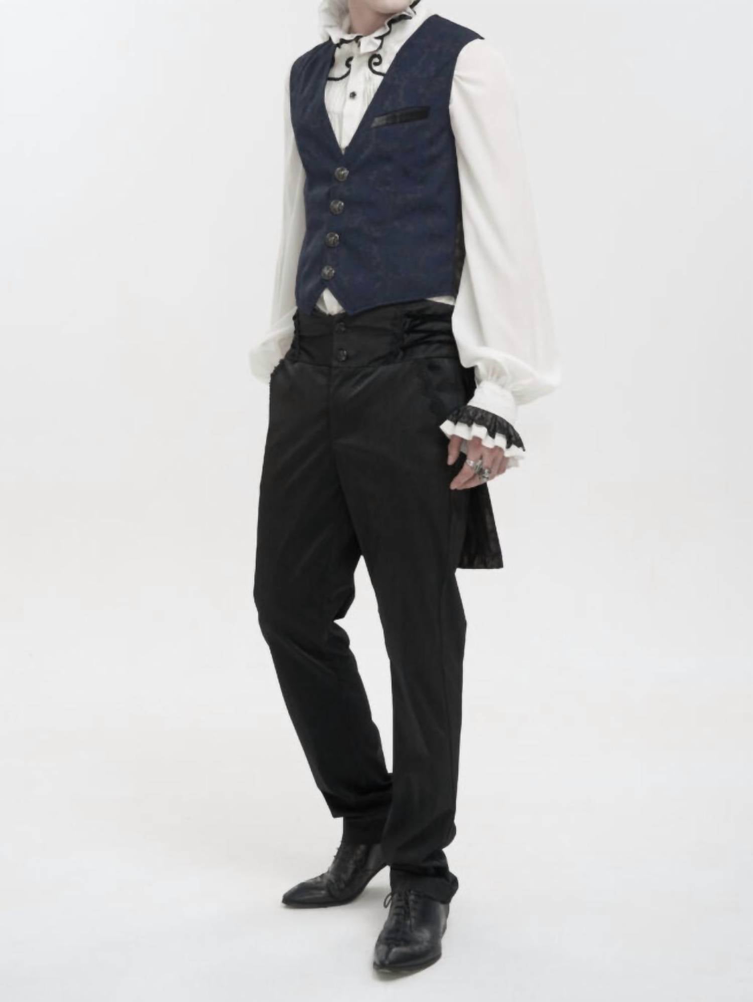 Western F.A.S.H.I.O.N - Jacquard Print Long Tail Vest