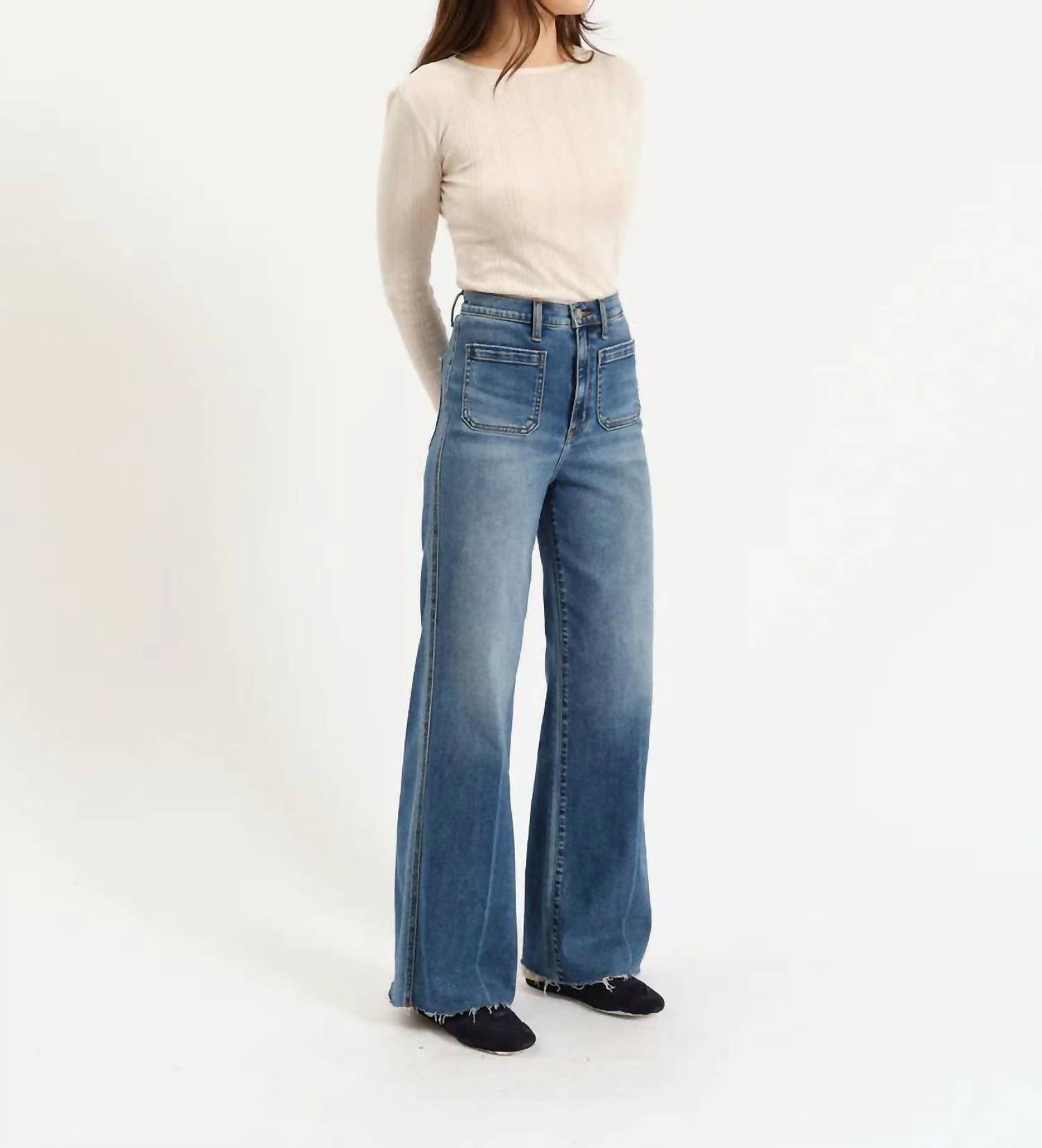 Daze - Far Out High Rise Wide Jeans