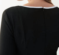 Joseph Ribkoff - Contrast Trim Waist Tie Sheath Dress