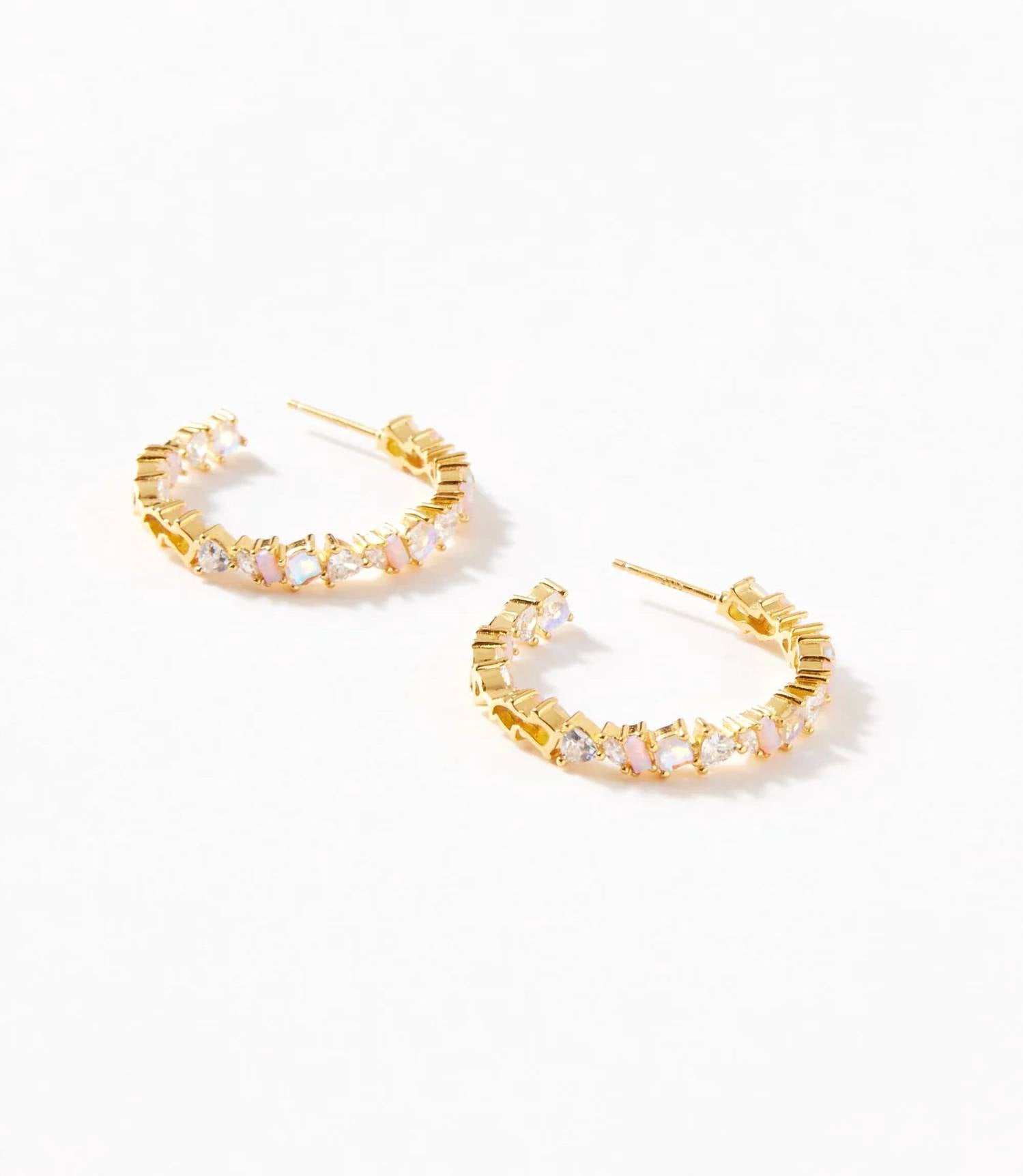 Native Gem - Women's Gemstone Hoop Earrings
