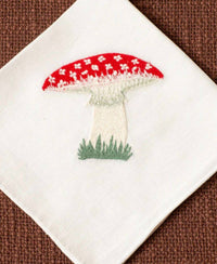 ALIX OF BOHEMIA Cai Mushroom Handkerchief in white - women's scarf - detail view