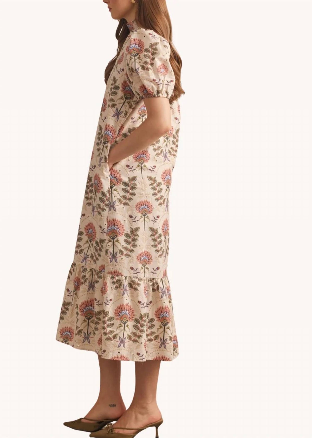 Entro - Soft And Chic Neutral Vibes Midi Dress - Plus