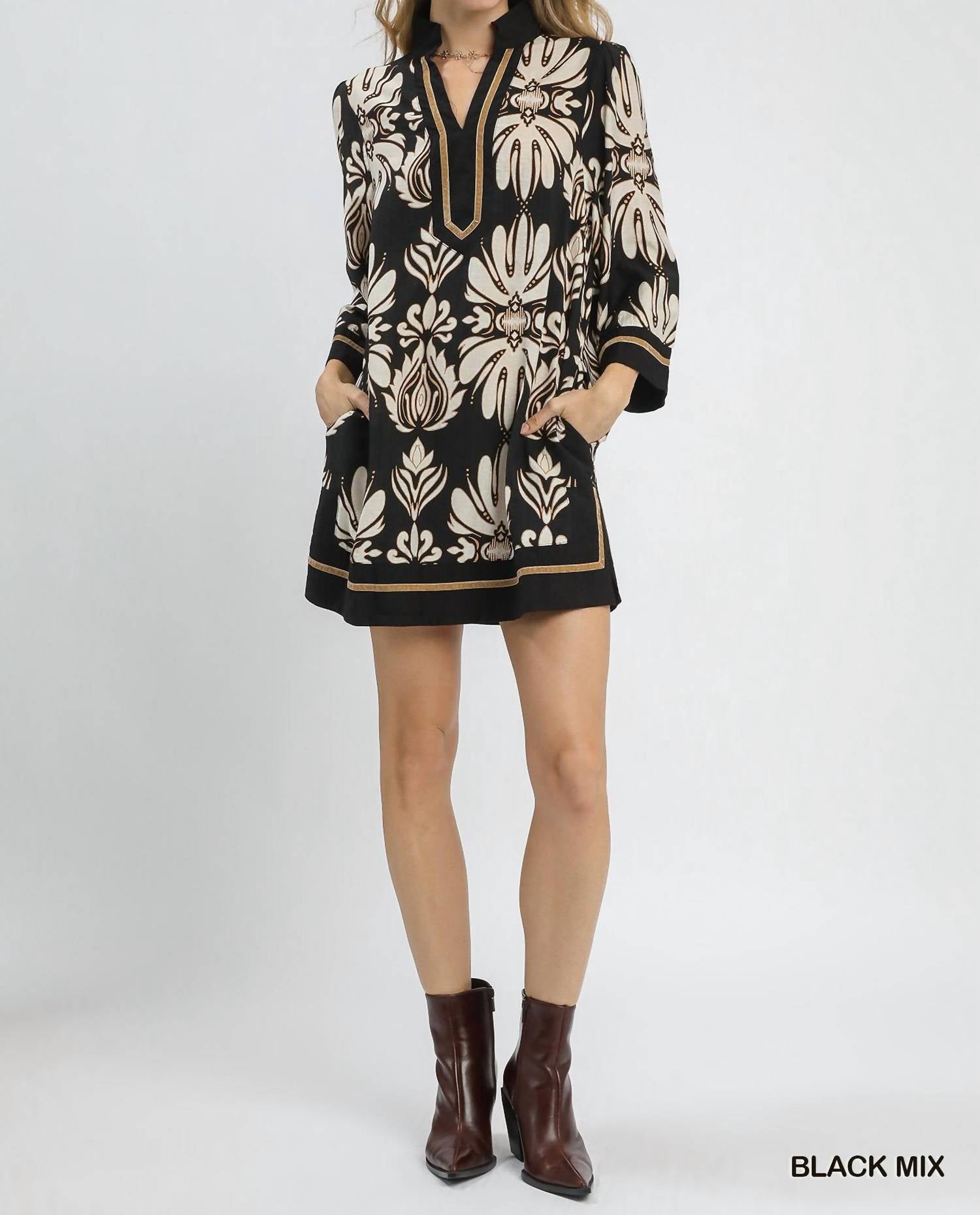 Umgee - Baroque Mini Dress