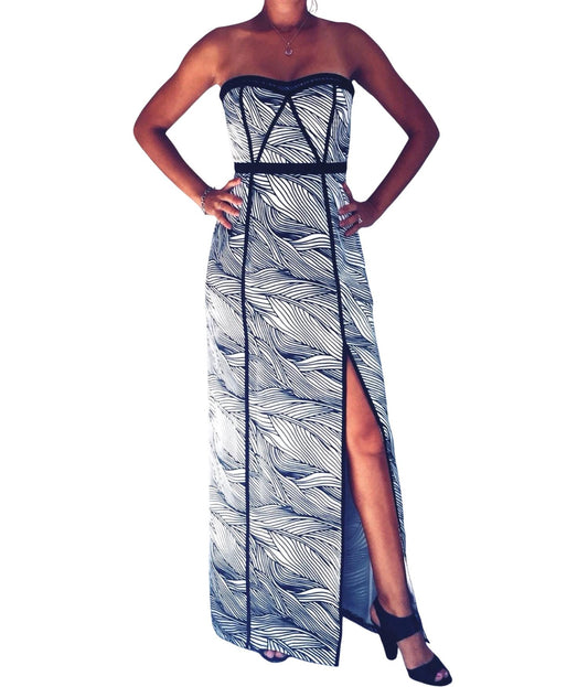 Bcbgmaxazria - Elin Maxi Striped Bustier Dress