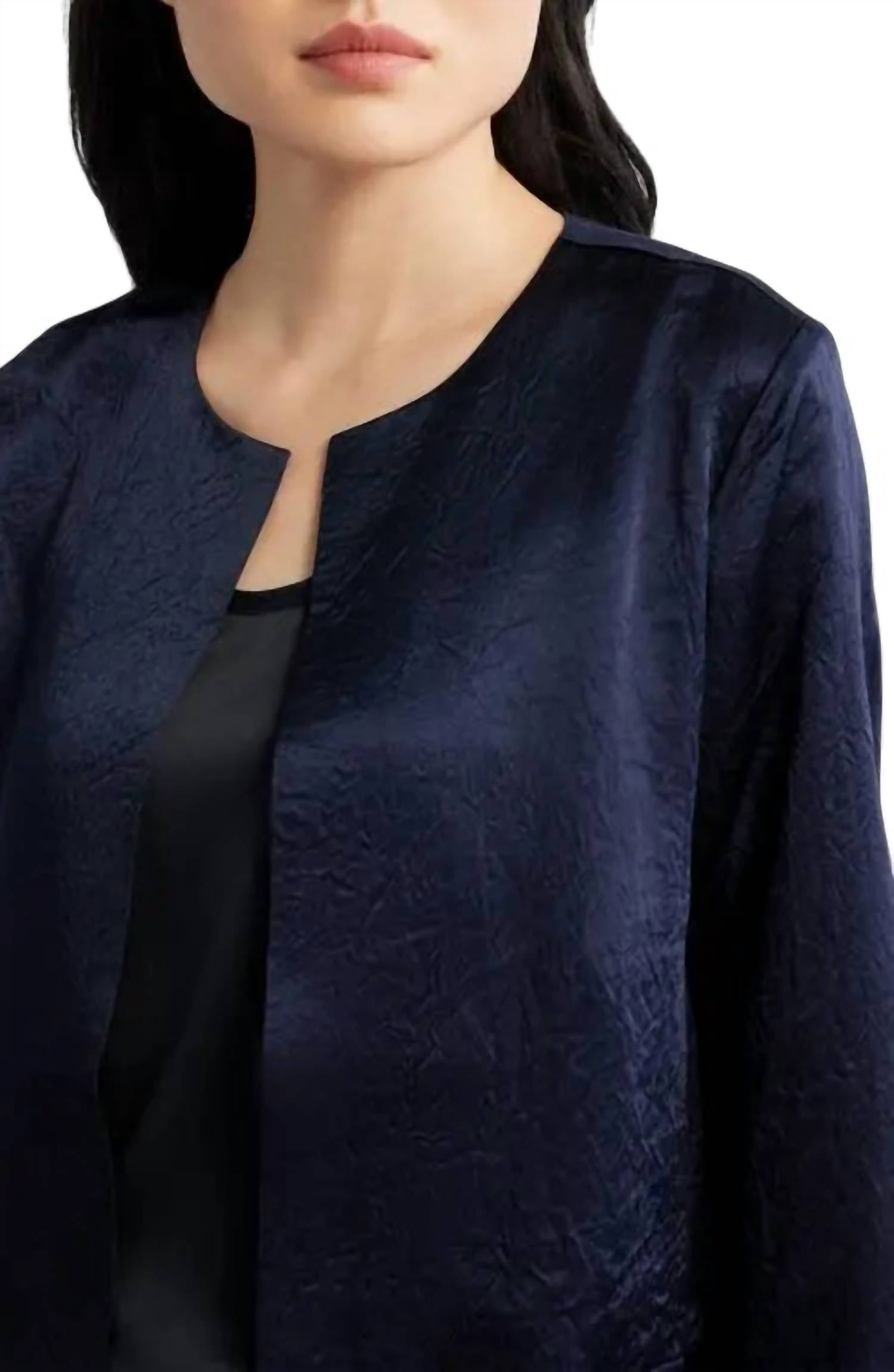 Eileen Fisher - Round Neck Cropped Jacket