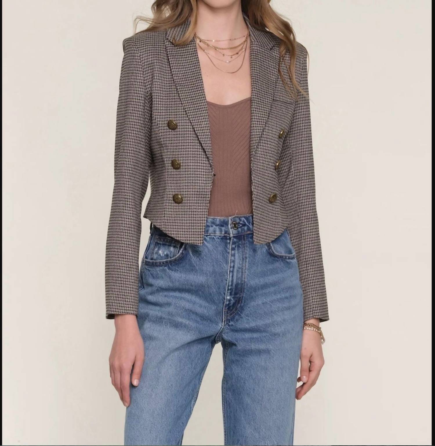 heartloom Women's Ophelia Blazer in herringbone - women's jacket