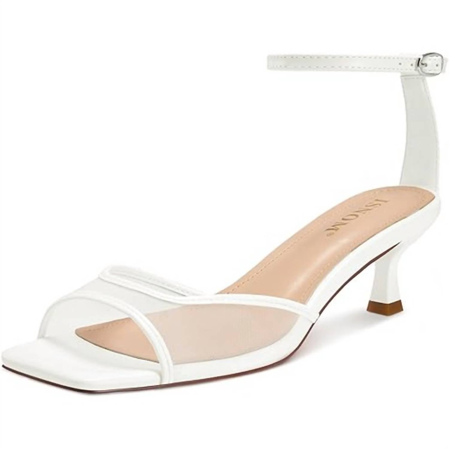 Isnom - Women's Open Toe Ankle Strap Shoes