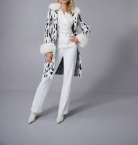 Joseph Ribkoff - Animal Print Faux Fur Coat
