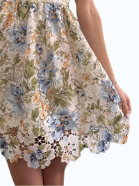 Main Strip - Floral Lace Mini Dress