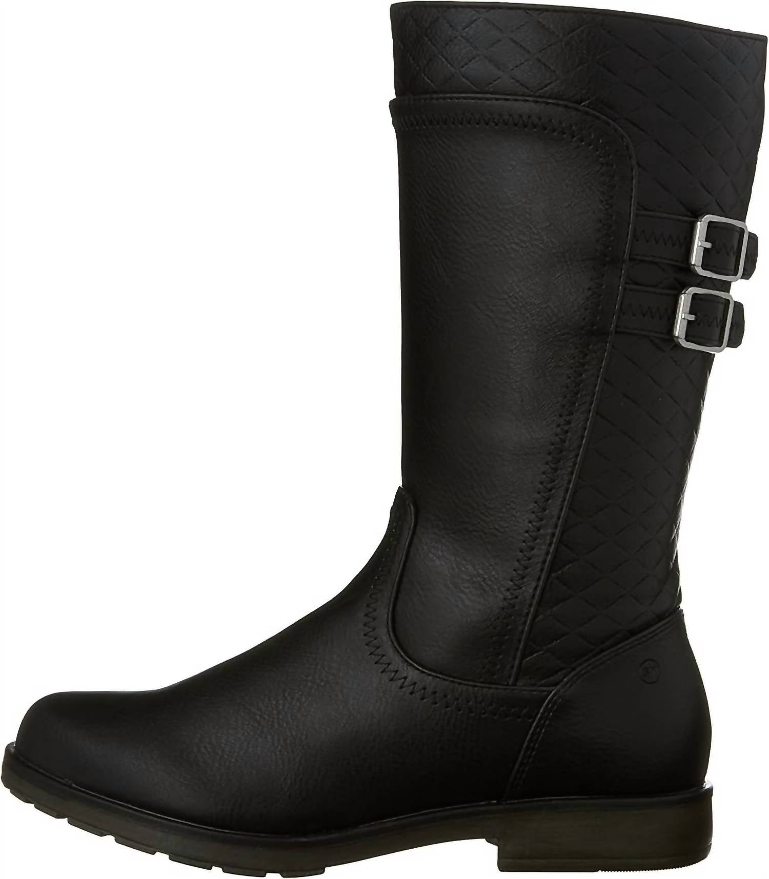 Stride Rite Little Kid's Sage Boot in black - kids' boots - detail view