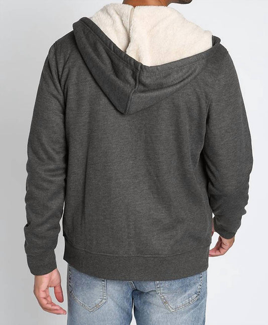 Jachs New York - Sherpa Lined Waffle Hoodie