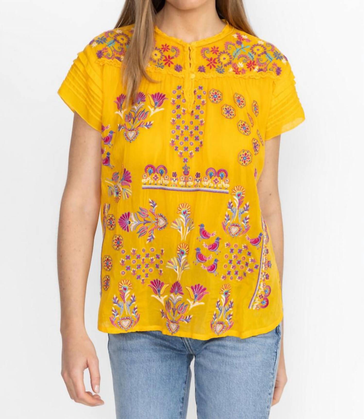 Johnny Was Lafaret Blouse in monserrat - women's blouse - alternate view