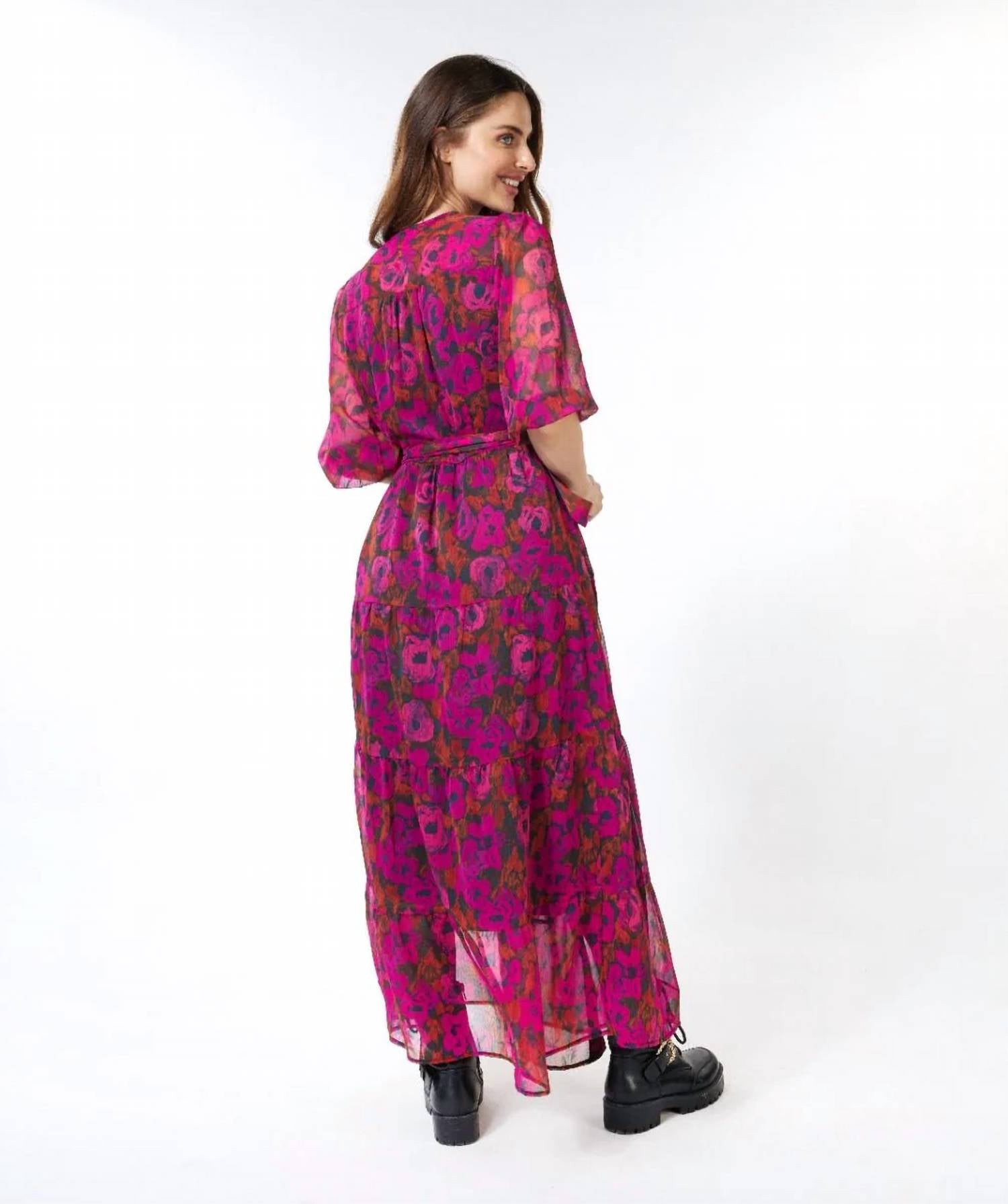 Esqualo - Liva Long Wrap Midi Dress